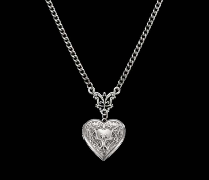 Bat Locket Necklance